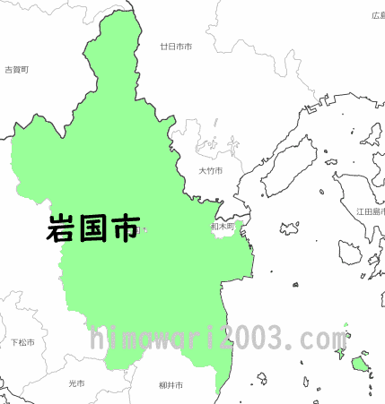 岩国市のマップ
