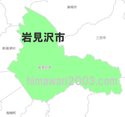 岩見沢市のマップ