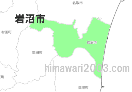 岩沼市のマップ