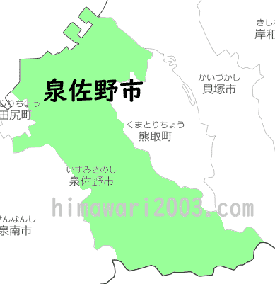 泉佐野市のマップ
