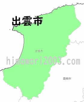 出雲市のマップ