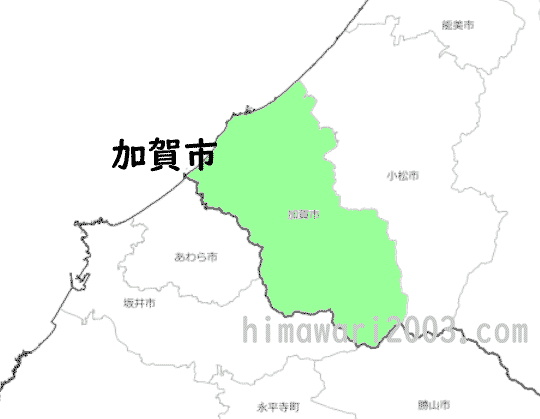 加賀市のマップ