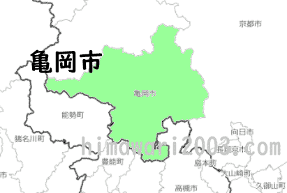 亀岡市のマップ