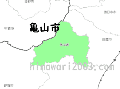 亀山市のマップ