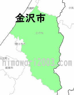 金沢市のマップ