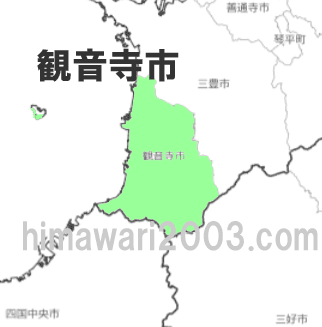 観音寺市のマップ