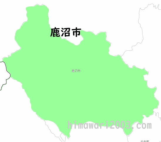 鹿沼市のマップ