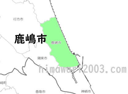 鹿嶋市のマップ