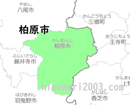 柏原市のマップ