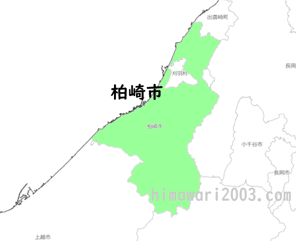 柏崎市のマップ