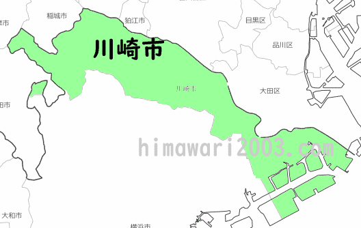 川崎市のマップ