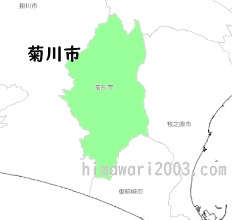 菊川市のマップ