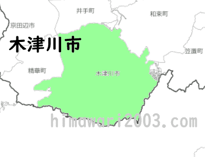 木津川市のマップ