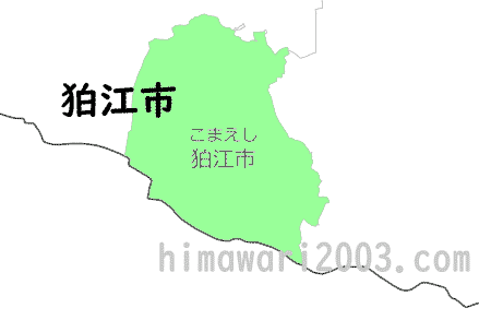 狛江市のマップ