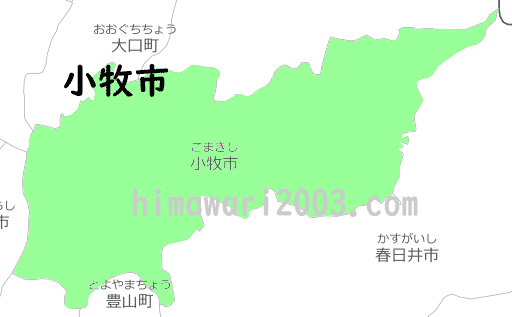 小牧市のマップ