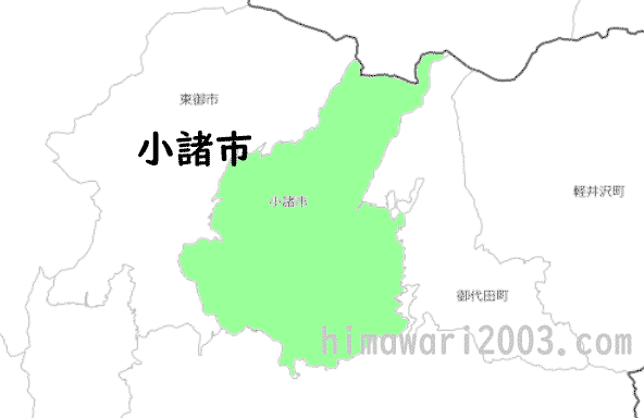 小諸市のマップ