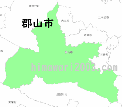 郡山市のマップ