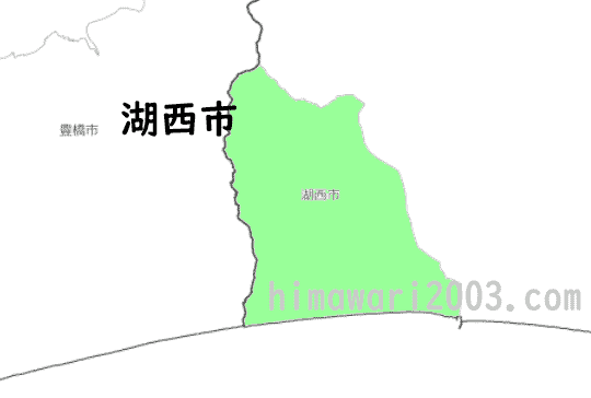 湖西市のマップ