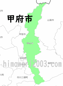 甲府市のマップ