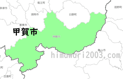 甲賀市のマップ