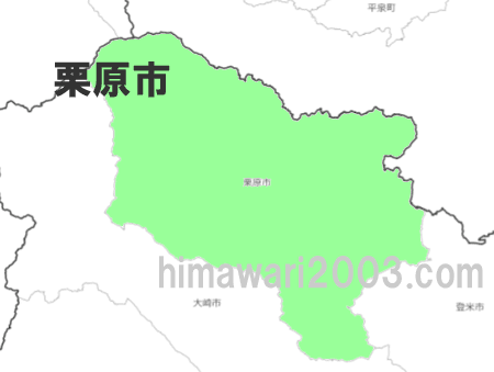 栗原市のマップ