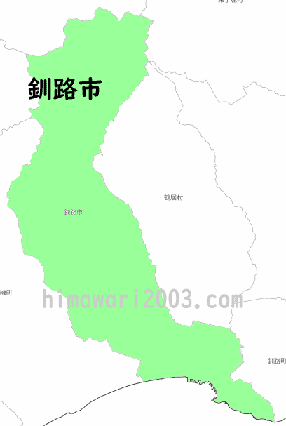 釧路市のマップ