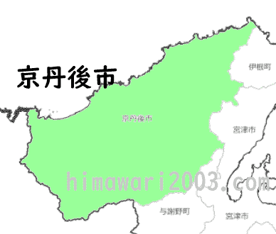 京丹後市のマップ