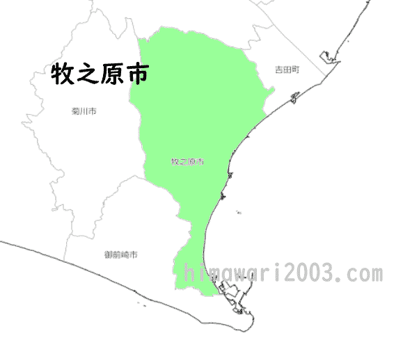 牧之原市のマップ