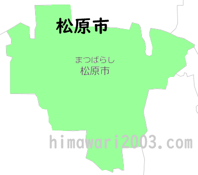 松原市のマップ