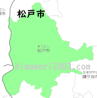 松戸市のマップ