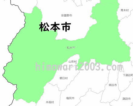 松本市のマップ