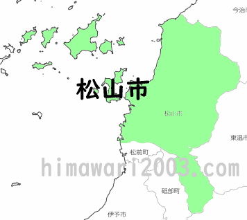 松山市のマップ