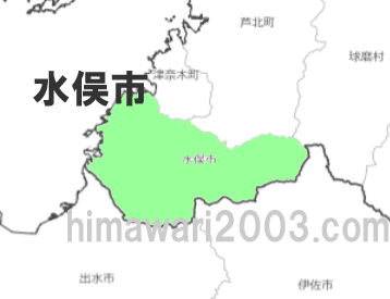 水俣市のマップ