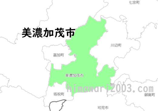美濃加茂市のマップ