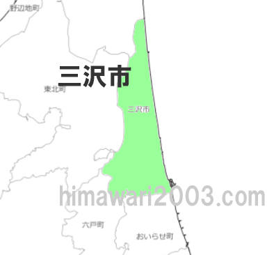 三沢市のマップ