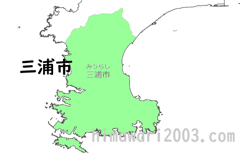 三浦市のマップ
