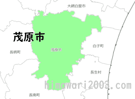 茂原市のマップ