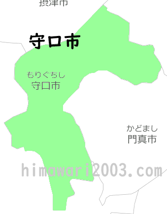 守口市のマップ