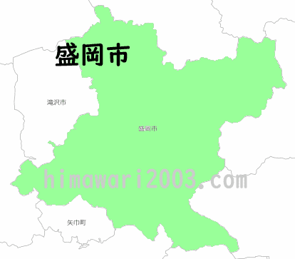 盛岡市のマップ