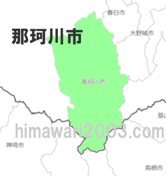 那珂川市のマップ