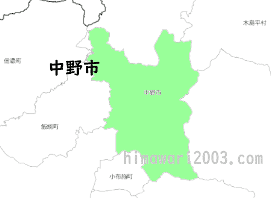 中野市のマップ
