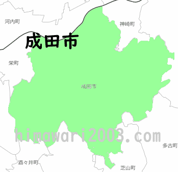 成田市のマップ