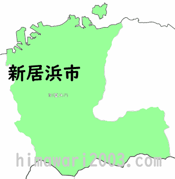 新居浜市のマップ