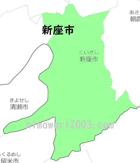 新座市のマップ