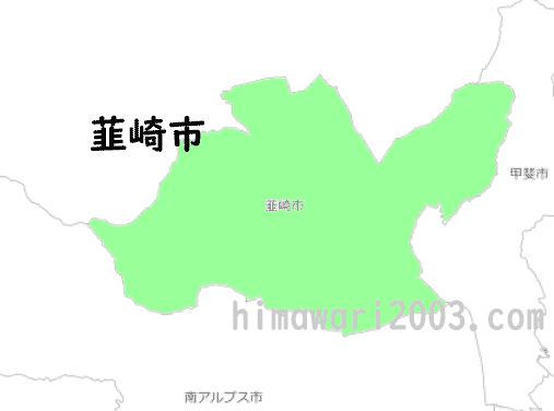 韮崎市のマップ