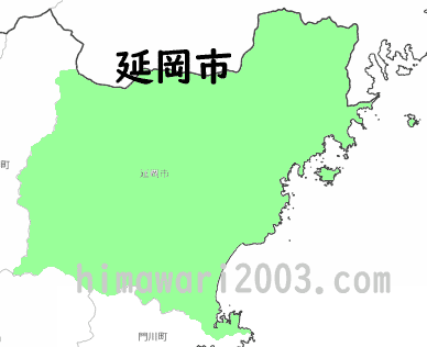 延岡市のマップ