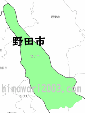 野田市のマップ