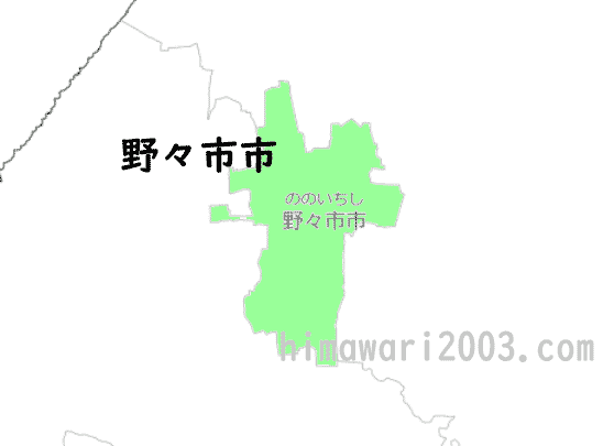 野々市市のマップ