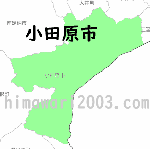 小田原市のマップ