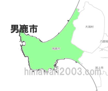 男鹿市のマップ